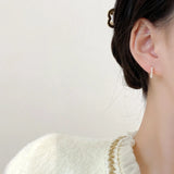 14K Gold-Plated Pearl Hoop Earrings for Women - Birthday Gift