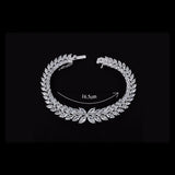 Leaf Shape Charm CZ Crystal Female Bracelets Jewelry GLS0450