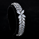 Leaf Shape Charm CZ Crystal Female Bracelets Jewelry GLS0450