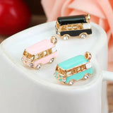30pcs 3D Bus/Car Metal Floating Locket Charm DIY Jewelry Key Chain Pendant