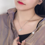 925 Silver Guitar Pendant Choker for Women