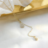 925 Silver Drop Necklaces Zircon Pendant Choker Wedding Gift