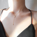 925 Silver Drop Necklaces Zircon Pendant Choker Wedding Gift