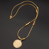 Ancient Arabic Coin Necklace Pendant Unisex Chain Bijux