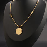 Ancient Arabic Coin Necklace Pendant Unisex Chain Bijux