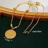 Ancient Arabic Coin Necklace Pendant Unisex Chain Bijux