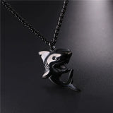Gold-Plated Shark Necklace Pendant for Men