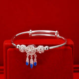 Evil Eye Feather Cuff Bracelet for Women - Adjustable Bangle Jewelry