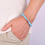 Braided Leather Bracelet Men Vintage Stainless Steel Buckle Wrap Bracelets