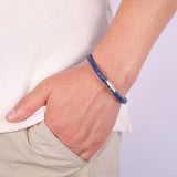 Braided Leather Bracelet Men Vintage Stainless Steel Buckle Wrap Bracelets