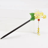 Antique Headdress Hanfu Hairpin Floral Wooden Tassel Beads Acrylic