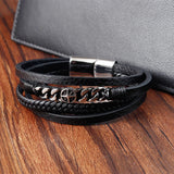 Men's Stainless Steel Multilayer Bracelet Charm Jewelry