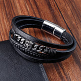 Men's Stainless Steel Multilayer Bracelet Charm Jewelry