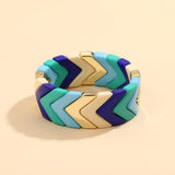 Colorful Acrylic Bohemian Bracelets for Women Seed Beads Chain Bracelet Bangle