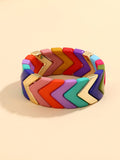 Colorful Acrylic Bohemian Bracelets for Women Seed Beads Chain Bracelet Bangle