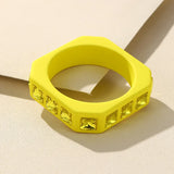 Colorful Crystal Bangle Geometric Resin Cuff Bracelet Charms