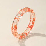 Colorful Resin Thin Bangle Bracelet for Women Geometric Charm Hand Jewelry