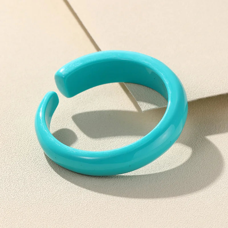 Colorful Acrylic Resin Wide Bracelet for Women Party Gift
