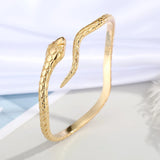 Copper Women Bangles Plating Snake Shape Cuff Bracelets Size Animal Bangles