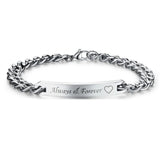 Couple Bracelet Always & Forever Pattern Metal Jewelry Accessories