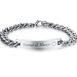 Couple Bracelet Always & Forever Pattern Metal Jewelry Accessories