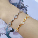 Cuban Chain Bracelet for Women Zircon Chains Accessory Jewelry