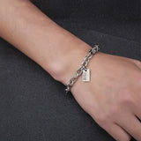 Cuban Chain Men Bracelet Stainless Steel Charm Chain Bracelets