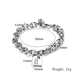 Cuban Chain Men Bracelet Stainless Steel Charm Chain Bracelets