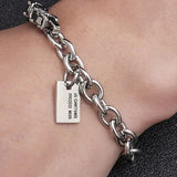 Cuban Chain Men Bracelet Stainless Steel Charm Chain Bracelets
