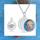 Photo Round Pendant Necklace 925 Sterling Silver Personalized Women Jewelry