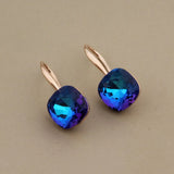Rose Square Drop Earrings 585 Wedding Party Jewelry
