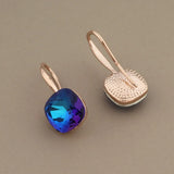 Rose Square Drop Earrings 585 Wedding Party Jewelry