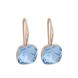 Rose Square Drop Earrings 585 Wedding Party Jewelry
