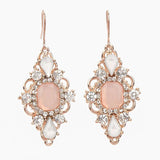 Zircon Leaf Crystal Water Drop Earrings For Women