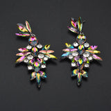Zircon Leaf Crystal Water Drop Earrings For Women