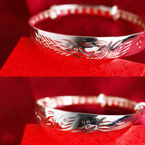 925 Silver Bird Phoenix Bangles Bracelets for Woman