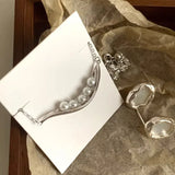 925 Silver Pea Pods Pearls Chain Pendant Necklace for Women Girl Jewelry
