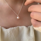 925 Silver Pearl Chain Pendant Necklace for Women