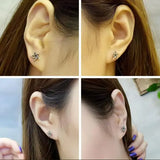 Star Stud Earrings 925 Sterling Silver Punk Jewelry