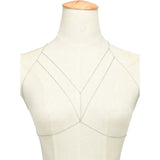 Geometric Silver Body Chain for Women Lady Sexy Chest Chain