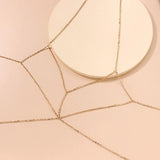 Geometric Silver Body Chain for Women Lady Sexy Chest Chain