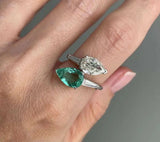Geometric CZ Wedding Ring for Women Bohemian Beach Jewelry