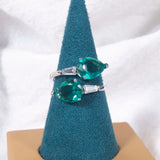 Geometric CZ Wedding Ring for Women Bohemian Beach Jewelry