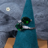 Geometric CZ Wedding Ring for Women Bohemian Beach Jewelry