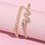 Alloy Snake 2 Pcs/set Bracelet Punk Chain Jewelry