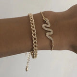 Alloy Snake 2 Pcs/set Bracelet Punk Chain Jewelry