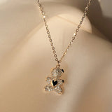 Bear Necklace Pendant Clavicle Chain Women Fine Jewelry