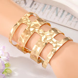 Wide Cuff Bracelet Open Bangle for Women Men Gift