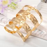 Wide Cuff Bracelet Open Bangle for Women Men Gift
