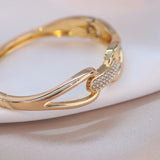 Crystal Charm Cuff Bracelet Bangle for Women Wedding Party